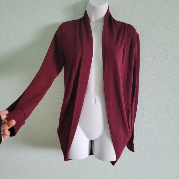 ‼️SOLD‼️Burgundy Cardigan sweater - Picture 2 of 4